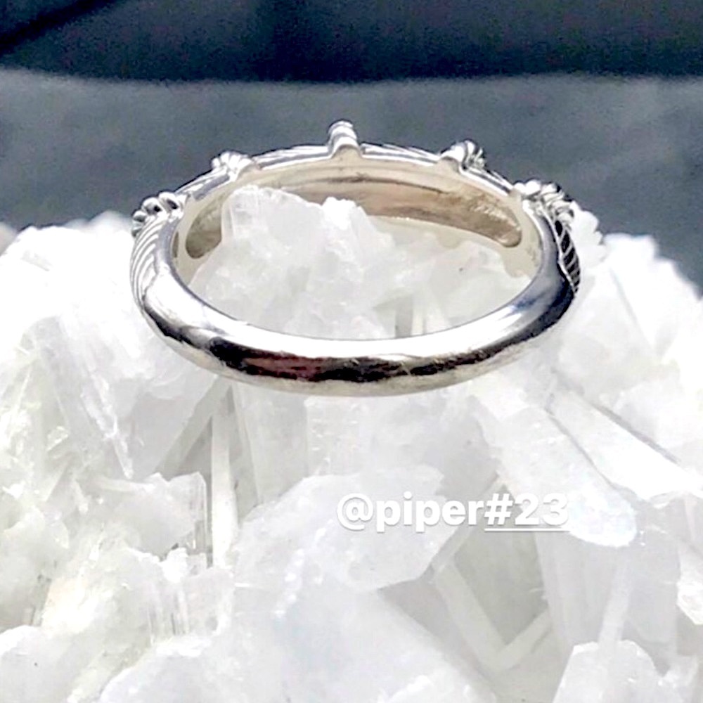Judith Ripka Diamonique Heart Love Charm Sterling Silver Ring - Picture 7 of 12